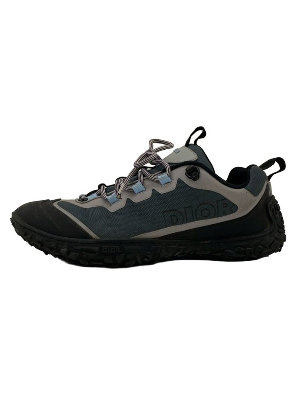 Dior Sneakers Dark Gray Light Blue Leather